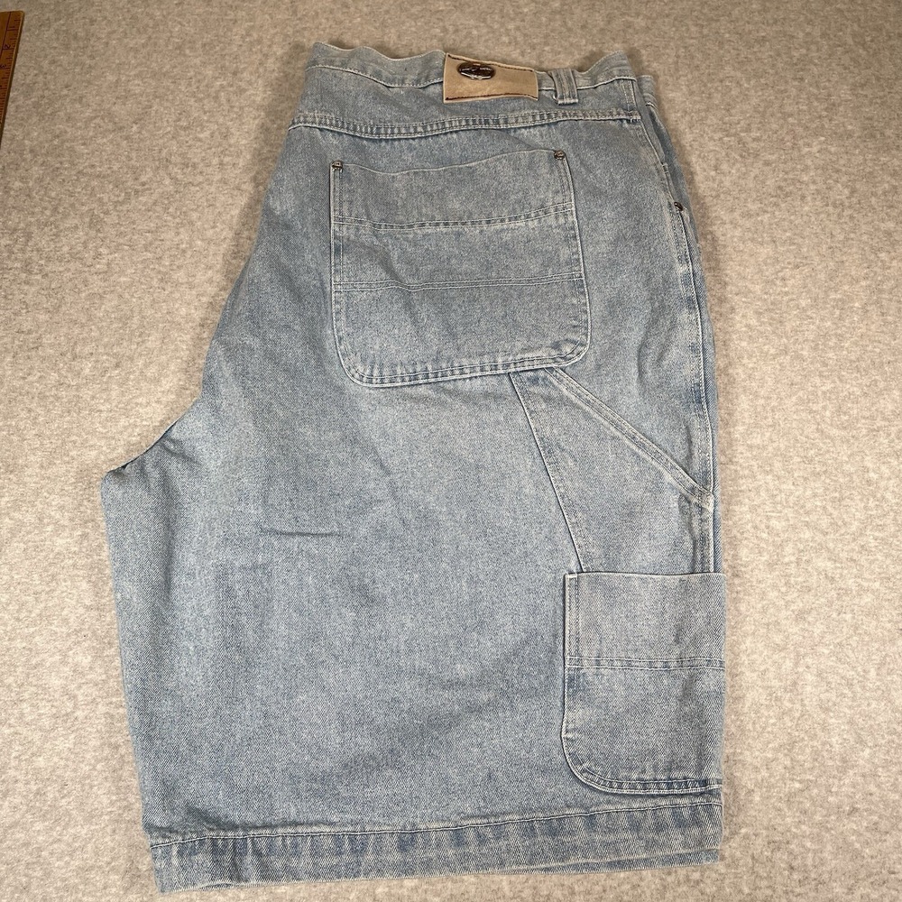 Vintage Y2K Karl Kani Jean Shorts 54 Baggy Wide Leg Jorts Blue Denim Hip Hop - Picture 3 of 12